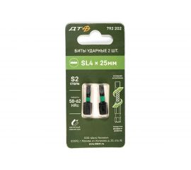 Бита ударная (2 шт; SL4х25 мм; 1/4"") Дело Техники 792202 
