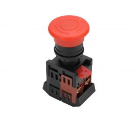 Кнопка duwi AE-22 Грибок с фиксацией красная d22мм 1з+1р, 26863 5 