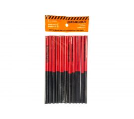 Малярный карандаш ШАБАШКА 180 мм, двухцветный, красно-синий, набор 12 шт 146-0004 206051 