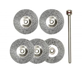 Щетка-диск из нержавеющей стали с дискодержателем (5 шт; 22 мм) Proxxon PR- 28956 