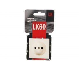 Розетка LK Studio без з/к, со шторками, белый 863304-1 