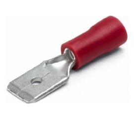 Плоская клемма REXANT, изолированная, штекер 6.3 мм 0.5-1.5 кв.мм, красная 08-0313 