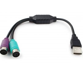 Конвертер Cablexpert PS/2 устройства - USB порт, 2xPS/2/AM, блистер, черный UAPS12-BK 