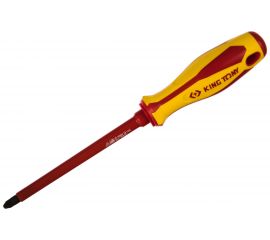 Диэлектрическая крестовая отвертка Pozidriv №3, 150мм KING TONY 14780306 