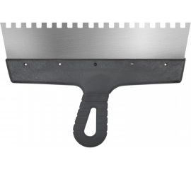 Фасадный зубчатый шпатель (300 мм, нержавеющая сталь, 8 мм) Biber 35233 тов-169784 