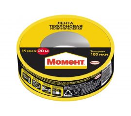 Уплотнительная клейкая лента Момент 2230214 тефлоновая, ФУМ, 20 м Б0054380 