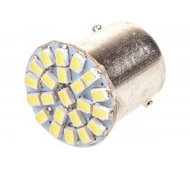 Автолампа диод SKYWAY S25P21W 12V 22 SMD блистер с цоколем 1-конт белая габариты, стопы, поворот S08201327 