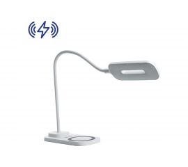 Настольный диммируемый светильник FERON 22W, 3000-6000К, беспроводная зарядка и USB порт, белый DE1729 41552 