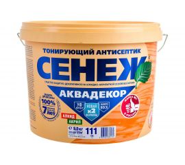Антисептик для дерева СЕНЕЖ АКВАДЕКОР Х2-111 тик, 9 кг 11065 