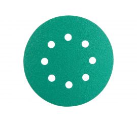 Диск шлифовальный DC341 Film Green (100 шт/уп; 125 мм; 8 отверстий; Р120) Hanko DC341.125.8.0120 
