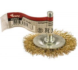 Дисковая прямая корщетка Курс для дрели со шпилькой 50 мм 38462 