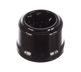 Розетка Retrika, ретро с заземляющим контактом черный RS-80008 