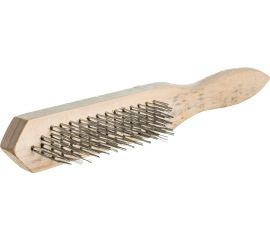 Ручная щетка по металлу SAMGRUPP с деревянной ручкой, 5 рядов 16079 
