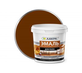 Акриловая эмаль для пола Лакра желто-коричневая, 0.9 кг 90005134838 