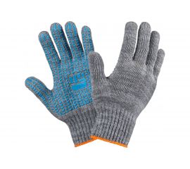 Трикотажные перчатки с ПВХ Фабрика перчаток, хб люкс, 7.5 класс, 5 нитей, серые 5-75-ЛЮ-СЕР-(XL) 