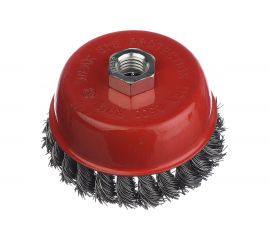 Щетка-чашка (125 мм; М14; крученая проволока) для УШМ vertextools 12200-125 