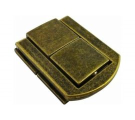 Замок Левша с шариковой защелкой, 25x20 мм, бронза У8-7009.СБ 