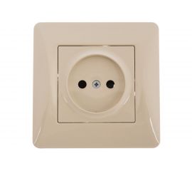 Розетка GUSI ELECTRIC Ugra без БЗК, с ЗП, СУ, 16А, 250 В, бежевый С11Р2-003-СБ 