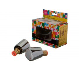 Комплект для смесителя MELODIA маховик Rio + кранбукса 1/2 8х20, керамика, по 2 шт. MKP12101 34131 