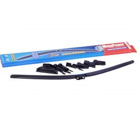 Бескаркасная щетка стеклоочистителя MEGAPOWER UNIVERSAL ALL SEASONS 550 мм 22, 7 адаптеров M-75022 