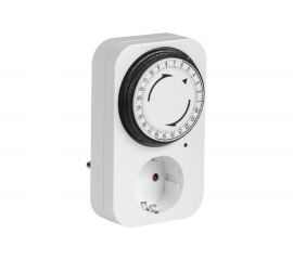 Розетка-таймер IEK РТМ-2, механический, индикация, 15мин, 24ч, 96on/off, 16А, IP20 ERT-20-1-16-S-15-1-20-K01 