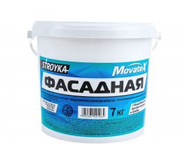 Водоэмульсионная краска Movatex Stroyka фасадная, 7 кг Т31724 
