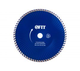 Диск алмазный отрезной Турбо волна (230 мм; 22.2 мм) для угловых шлифмашин Fit 37487 