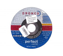 Диск отрезной по металлу Perfect A24R (115x3x22.23 мм) DRONCO 1110015100 