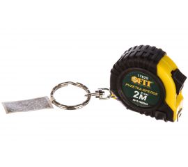 Рулетка-брелок с прорезиненным корпусом 2м FIT DIY 17825 