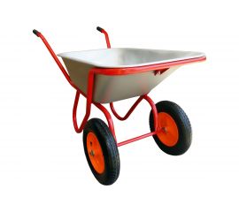 Строительная 2-х колесная тачка Промышленник 110л. пневмо колесо усиленная цинк. ПРОМ-110У2КП 
