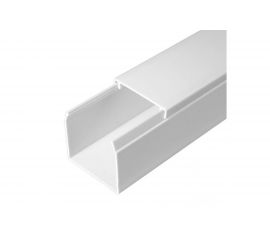 Кабель-канал Промрукав белый 2-й замок в г/к 40х40 2-х метровый PR.064040 