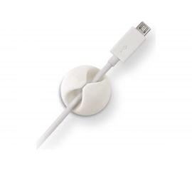 Кабельный зажим Belsis одинарный круглый, приклеивающийся, белый, 6 шт. в блистере EAN CM1101W 