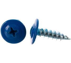 Саморезы с пресс-шайбой Госкреп 4.2х16 мм, синие, RAL5005, 35 шт. 1-0017330 