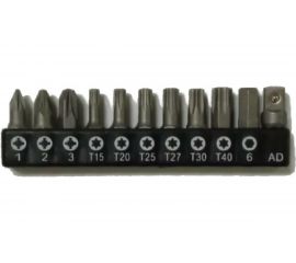 Набор бит 11 предметов, 1/4 AmPro ES0027 