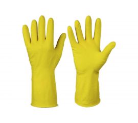 Резиновые хозяйственные перчатки ФАКЕЛ ЛОТОС с хлопковым напылением, 7S 50762000.003 