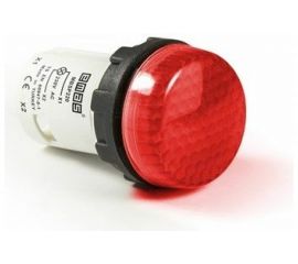 Сигнальная арматура Emas моноблочная 220 В красная с ячеистым стеклом MBSP220K 