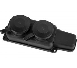Штепсельная колодка Volsten Sb1-M2Z Black IP54 2 места черная с заземлением Модель РП 16-232 14435 