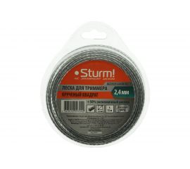 Леска для триммера (15 м; 2.4 мм; витой квадрат) Sturm BGT3535-2.4-SA-15 