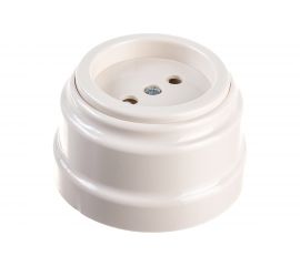 Розетка Bylectrica РА16-0205 1-местная без заз. со шторк. 16А ОУ, серия РЕТРО, бежевый 