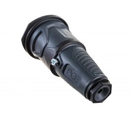 Кабельная розетка PCE 16A 220V 2P+E IP54 с крышкой, корпус темно-серый, крышка и маркер черный 2511-as 