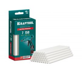 Ультрамощные прозрачные клеевые стержни KRAFTOOL Ultra Power 40 шт, 7x150 мм 06837-40 