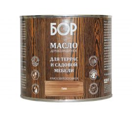 Деревозащитное масло для террас и садовой мебели Бор тик, банка 1,7 кг 4690417061501 