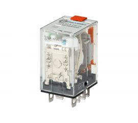 Миниатюрное силовое реле Релеон 2 CO контакта 10а ; 230в Ac; блокируемая кнопка проверки, RP532823005 