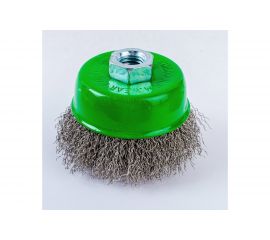 Щетка чашечная 13-165 75 мм; M14 для УШМ, ворс гофр нерж сталь EuroBrush EB-ISS2 