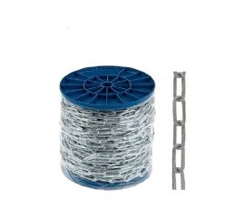 Длиннозвенная цепь МЕТАЛЛСЕРВИС DIN 763, 5 мм, оцинкованная, 32 м 1227107 