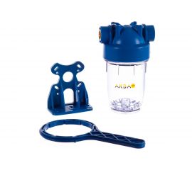 Корпус фильтра АКВА ПРО прозрачный 5SL, резьба 1/2, комп: ключ, кронштейн FHPR-5SL 424 