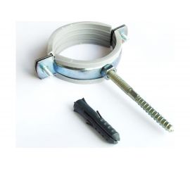 Сантехнический хомут Хоммет 2" (58-62 мм) со шпилькой М8х80 и дюбелем 10х50 RUS002 