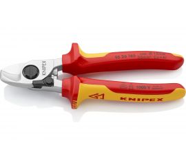 Кабелерез KNIPEX VDE, пружина, рез: кабель 15 мм, 50 мм, AWG 10, L-165 мм KN-9526165SB 