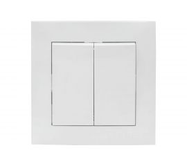 2-клавишный выключатель EKF Валенсия, 10А белый PROxima EWV10-023-10 