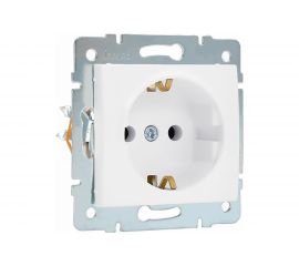 Розетка LEZARD KARINA с/ з ПБТ белая 707-0288-122В 